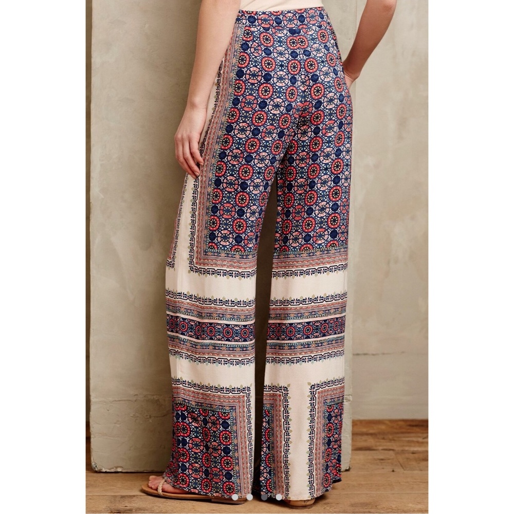 Anthropologie Yida Printed Wide Leg Pants - Picture 4 of 7